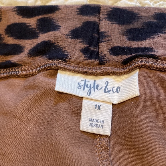 NWT -Style & Co. womens leopard print leggings. - Picture 4 of 5